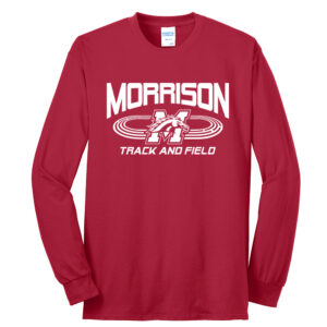 Morrison Unisex Cotton Long Sleeve Tee-Red