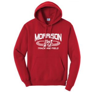 Morrison Unisex Fleece Hooded Sweatshirt-Red