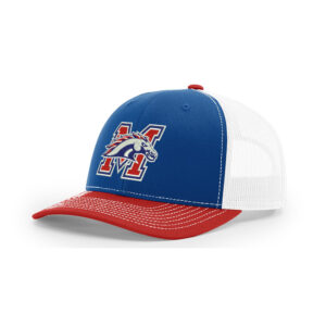 Morrison Richardson Pro Crown Mesh Back Adjustable back cap Tri Color-Royal/White/Red