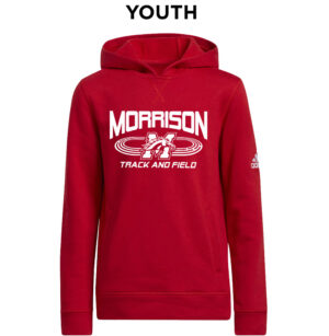 Morrison Adidas Youth Fleece Hooded Sweatshirt-Red