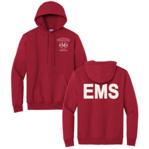 Monticello EMS Unisex Fleece Hooded Sweatshirt-Red