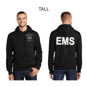 Monticello EMS Unisex TALL Fleece Hooded Sweatshirt-Black