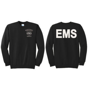 Monticello EMS Unisex Fleece Crewneck Sweatshirt-Black