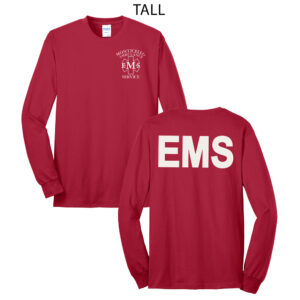 Monticello EMS Unisex Tall Long Sleeve Tee-Red