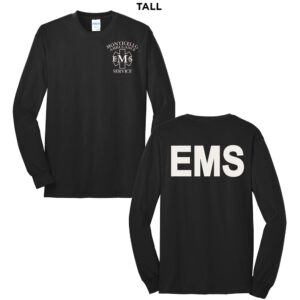 Monticello EMS Unisex Tall Long Sleeve Tee-Black