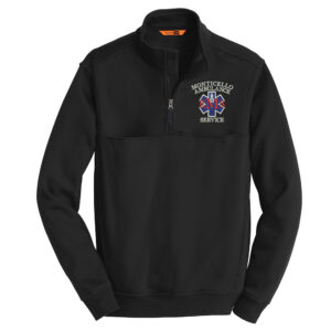 Monticello EMS CornerStone Men 1/2-Zip Job Shirt-Black