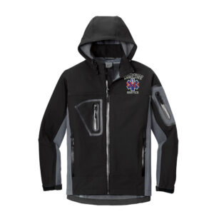 Monticello EMS Port Authority Men Waterproof Soft Shell Jacket-Black/Graphite