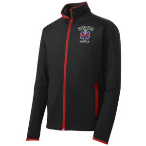 Monticello EMS Sport-Tek Sport-Wick Stretch Contrast Full-Zip Jacket Men-Black/Red