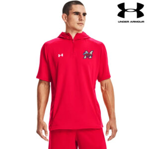 Morrison Baseball Under Armour Men’s UA Command Short Sleeve Hoodie-Red