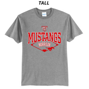 Morrison Baseball Tall Short Sleeve Tee-Grey