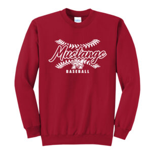 Morrison Baseball Unisex Core Fleece Crewneck Sweatshirt-Red