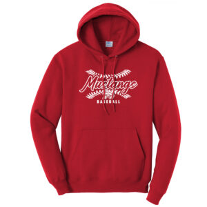 Morrison Baseball Unisex Fleece Hooded Sweatshirt-Red