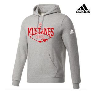 Morrison Baseball Adidas Fleece Hooded Sweatshirt- MedGrey Heather