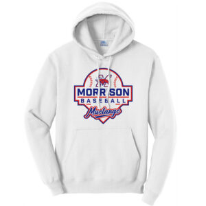 Morrison Baseball Unisex Fleece Hooded Sweatshirt-White