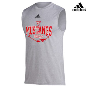 Morrison Baseball Adidas Badge of Sport (BOS) Pre Game Sleeveless Tee – Heather Grey (M-4Xl only)