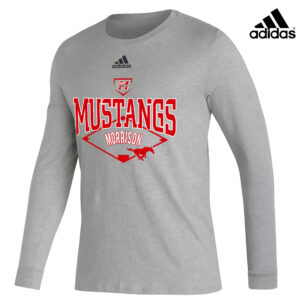 Morrison Baseball Adidas Badge of Sport (BOS) Pre Game Long Sleeve Tee – Heather Grey (L-3X)