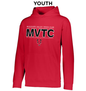 MVTC Team YOUTH Wicking Performace Fleece Hooded Sweatshirt-Red