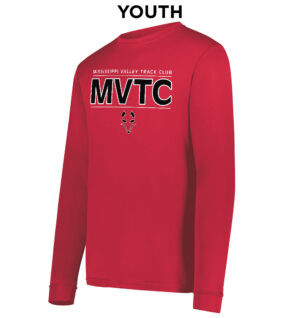 MVTC Team Performance Youth Long Sleeve T-Shirt-Red