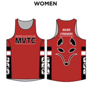 MVTC Team MVTC Women’s Sublimated Loose Fit Track Tank-Red/Black