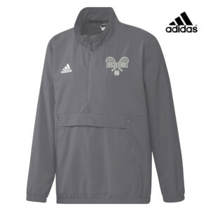 NS Girls Tennis Adidas Stadium 1/4 zip woven pullover – Team Grey Four