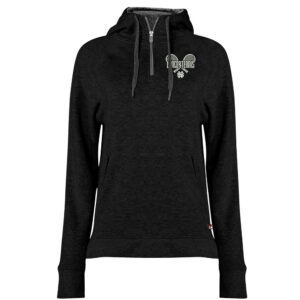 NS Girls Tennis Badgersport FitFlex French Terry Ladies Hood Zip-Black