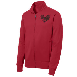 NS Girls Tennis Men Sport-Tek Sport-Wick Fleece Full-Zip Jacket-Deep Red