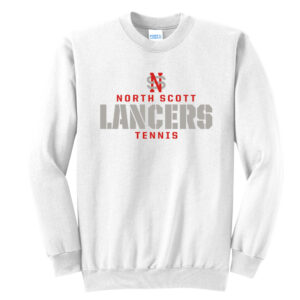 NS Girls Tennis Unisex Fleece Crewneck Sweatshirt-white