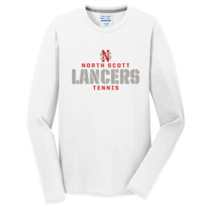 NS Girls Tennis Men Long Sleeve Essential Blended Performance Tee-White