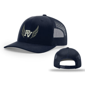 PV Girls Track Field Richardson Pro Crown Mesh Back solid color Adjustable back cap Solid-Navy