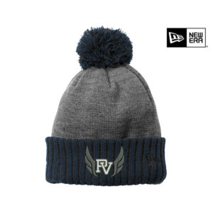 PV Girls Track Field New Era Colorblock Cuffed Beanie stocking cap with Fleece lining-Navy/Heather Grey