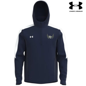 PV Girls Track Field Under Armour Storm Armour Fleece 1/4 zip Hood Men-Navy/White (S, L, XL, XXL)