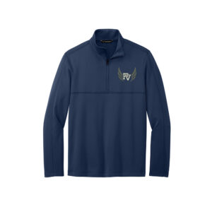 PV Girls Track Field Port Authority men Smooth Fleece 1/4-Zip-River Blue Navy