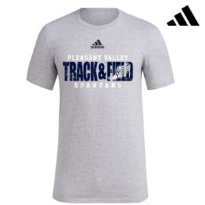 PV Girls Track Field Adidas Fresh Men Badge of Sport short sleeve 100% ringspun cotton Tee – Medium Grey Heather  (M-3X)