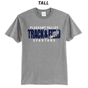 PV Girls Track Field Tall Short Sleeve Tee-Grey