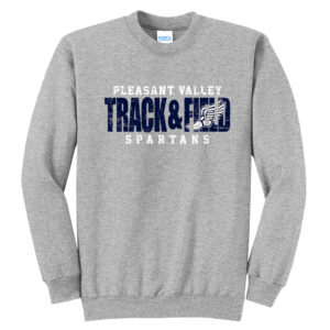 PV Girls Track Field Unisex Fleece Crewneck Sweatshirt-Athletic Heather