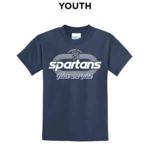 PV Girls Track Field Youth Short Sleeve Tee-navy