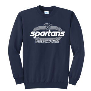 PV Girls Track Field Unisex Fleece Crewneck Sweatshirt-Navy