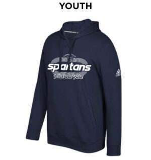 PV Girls Track Field Adidas Youth Fleece Hooded Sweatshirt- Navy