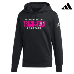 PV Girls Track Field Adidas Fleece Hooded Sweatshirt- Black