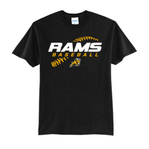 QCA Rams BB Unisex Short Sleeve Tee-Black