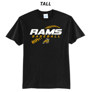 QCA Rams BB Tall Short Sleeve Tee-Black