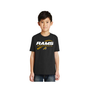 QCA Rams BB Youth Short Sleeve Tee-Black