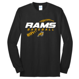 QCA Rams BB Unisex Long Sleeve Tee-Black