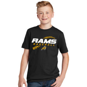 QCA Rams BB Youth Premium Short Sleeve Tee-Black