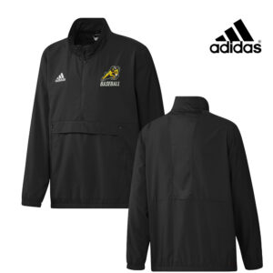 QCA Rams BB Adidas Stadium 1/4 zip woven pullover – Black