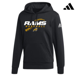 QCA Rams BB Adidas Fleece Hooded Sweatshirt- Black