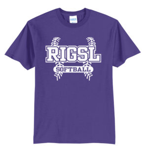 Rock Island Softball Unisex Basic Short Sleeve Tee-Purple