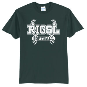 Rock Island Softball Unisex Basic Short Sleeve Tee-Dark Green