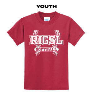 Rock Island Softball Youth Basic Tee-Red