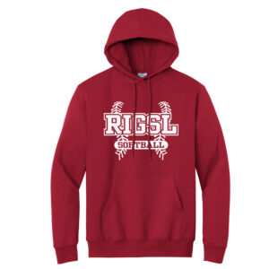 Rock Island Softball Unisex Basic Hooded Sweatshirt-Red